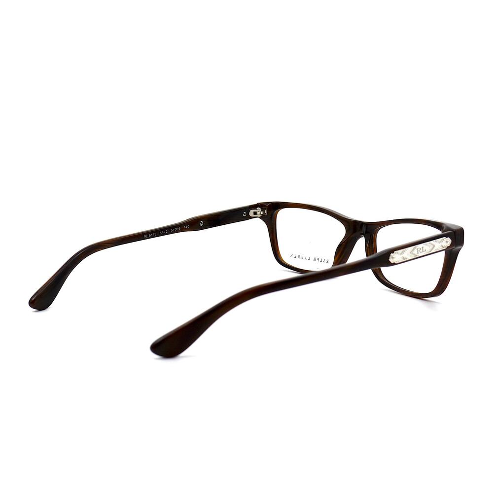 RALPH LAUREN RL 6115 5472 BROWN HORN AUTHENTIC EYEGLASSES FRAME - Picture 5 of 12
